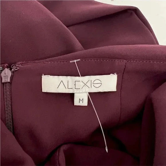 Alexis Kendall Ruffle Strapless Jumpsuit Wide
Leg Plum Burgundy Boho Chic Size M - Picture 8 of 11